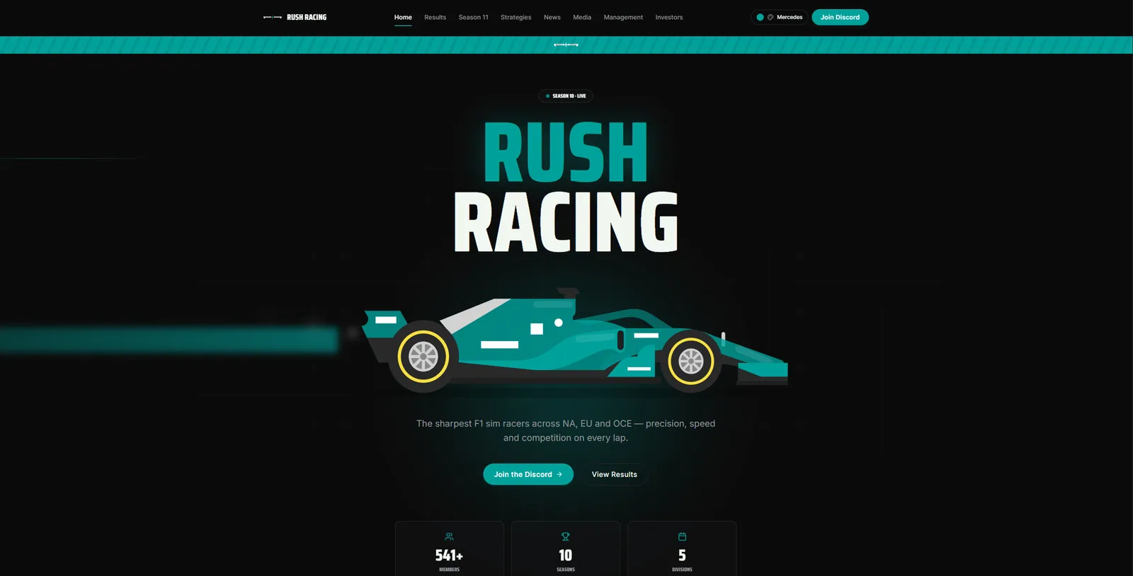Rush Racing League project visual