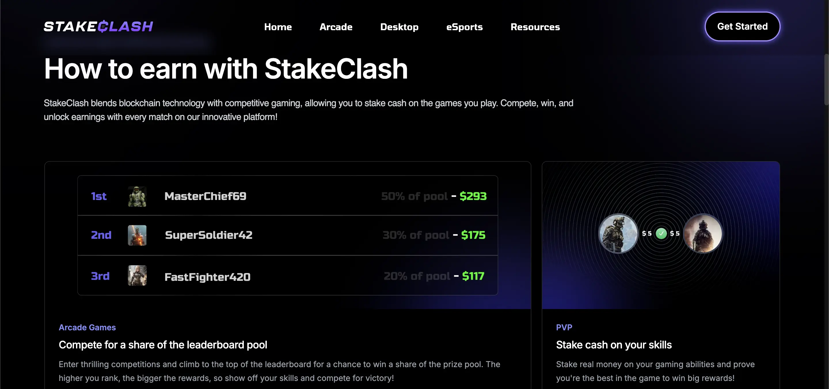 Stakeclash project visual
